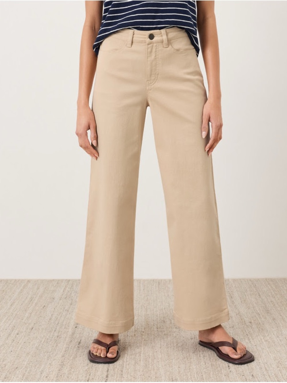 Pact Wide Leg Pants in Beige